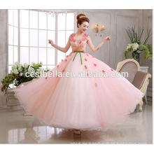 Alibaba China-Herstellung Damen-Spitze-Kleid-Qualitätsrosas Spitze-Hochzeitskleid 2017 Braut-süßes Hochzeitskleid